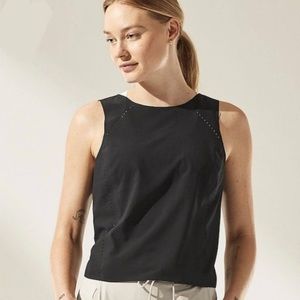 Athleta Women’s XXS Terra Black Super Lightweight Ventilated Crop Tank